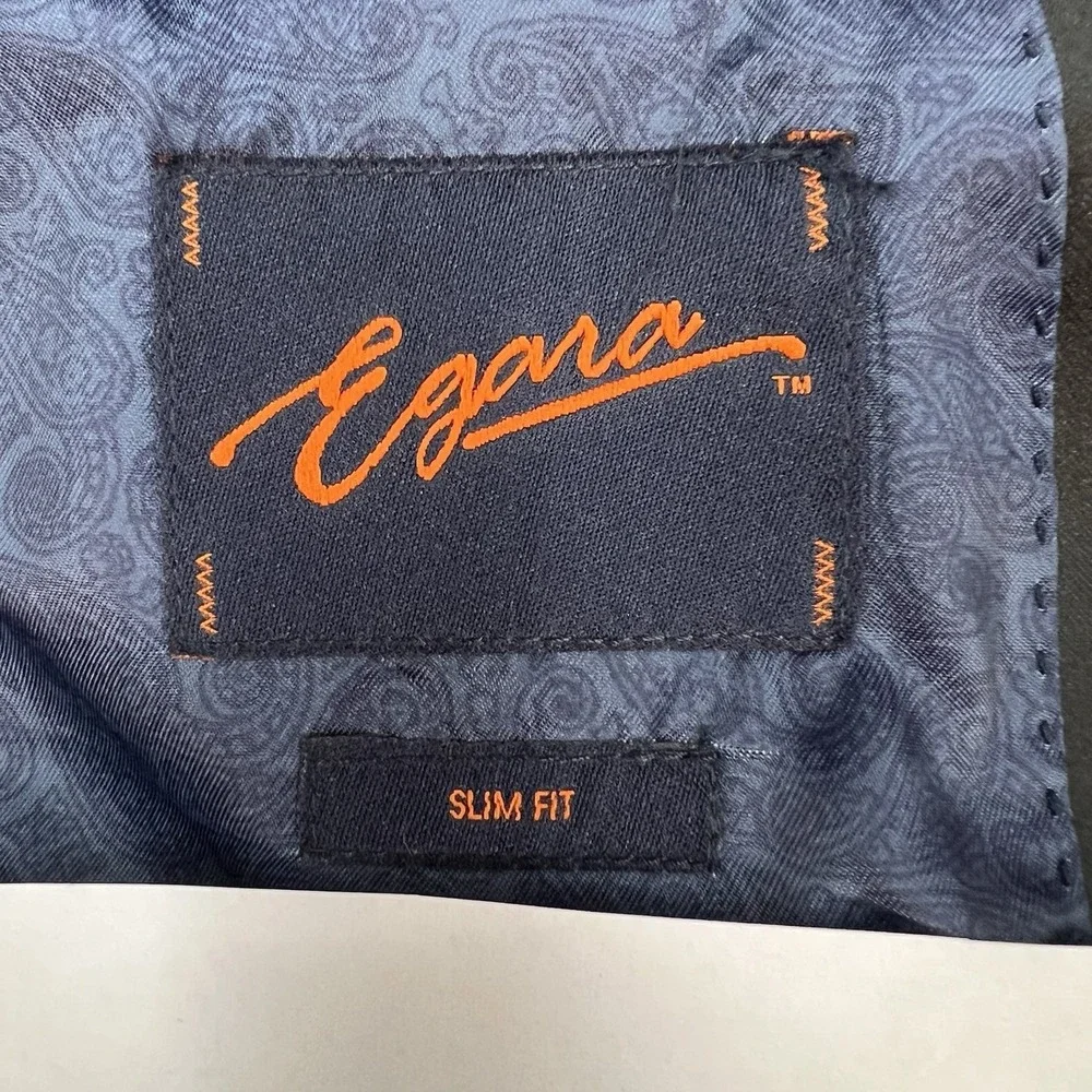 Egara Dinner Jacket Tuxedo Mens 36S Short Slim Fit Polyester Rayon‎ Navy/Black
